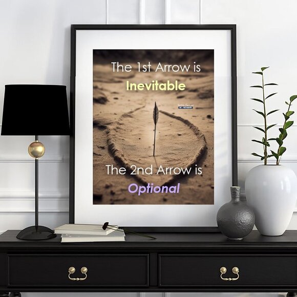 Other - 8x10 Buddhist Two Arrows Wise Quote Creative‎ Art Print